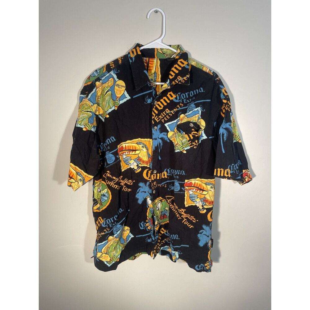 Quietly Making Noise Corona Extra Button Up Short Sleeve T-Shirt Men’s Size L - Picture 1 of 10